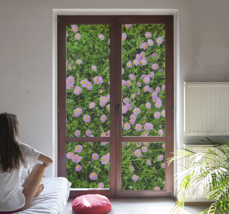 Poets bloemen privacy folie raam - TenStickers