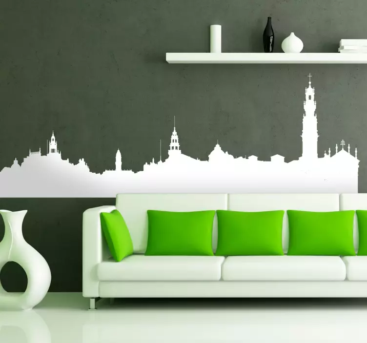 Porto Skyline Muursticker - TenStickers