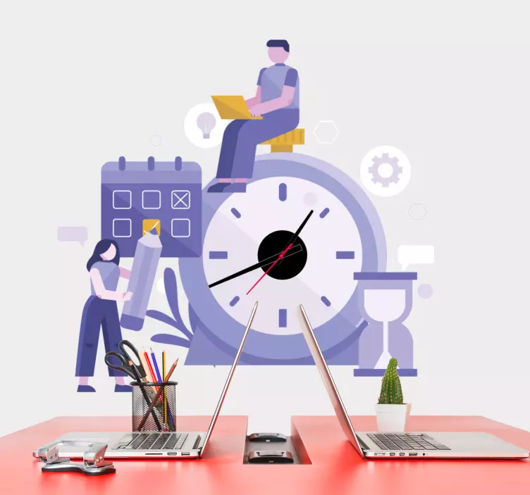 Productiviteit tijdmanagement object sticker - TenStickers