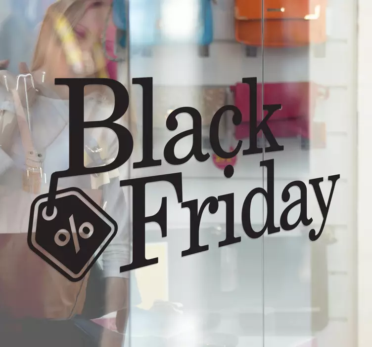 Raamsticker Black Friday promo - TenStickers
