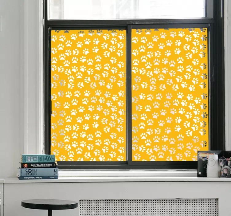 Raamsticker dieren hondenpootjes - TenStickers