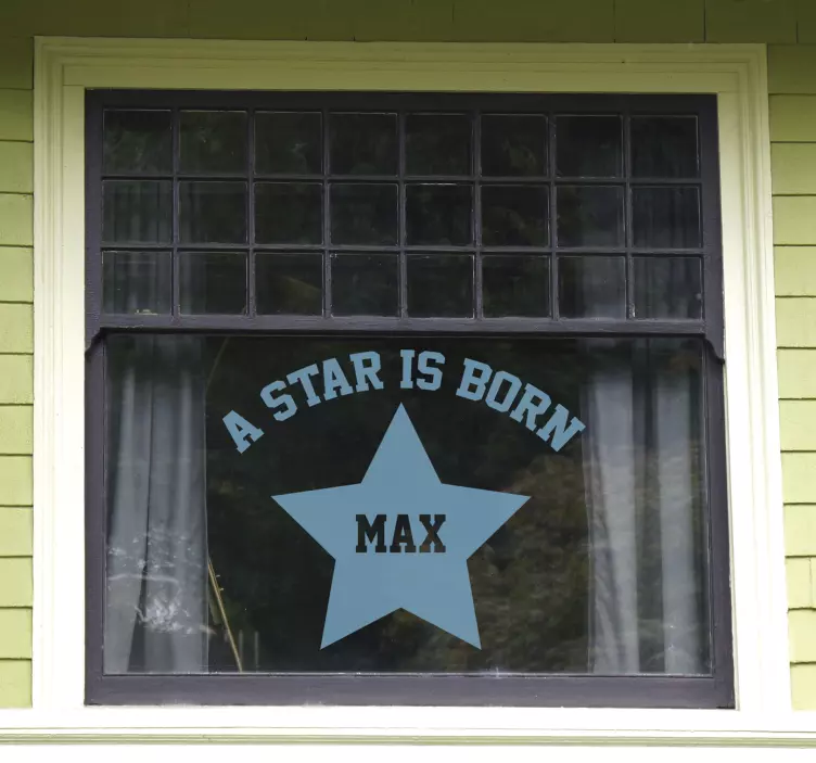 Raamstickers A star is born geboorte sticker - TenStickers