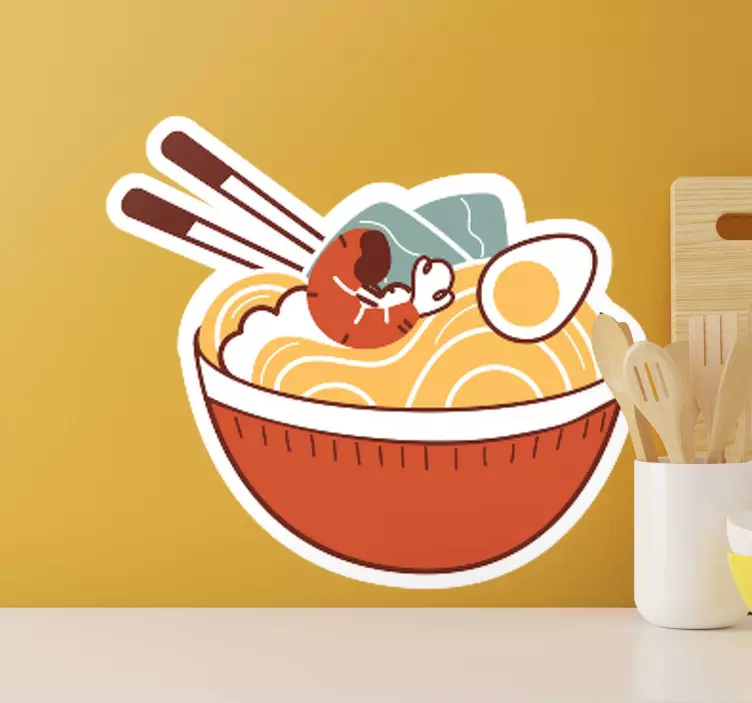 Ramen bowl delight sticker gastronomie - TenStickers