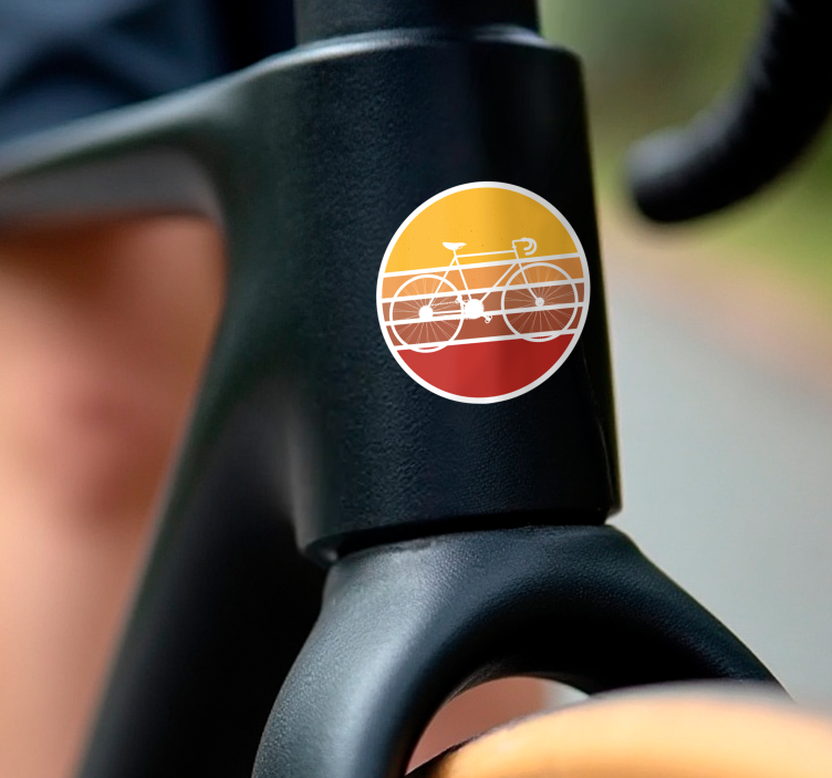 Retro racefiets fiets sticker - TenStickers