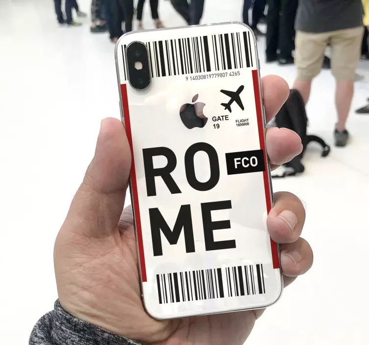 Rome reisticket iPhone sticker - TenStickers