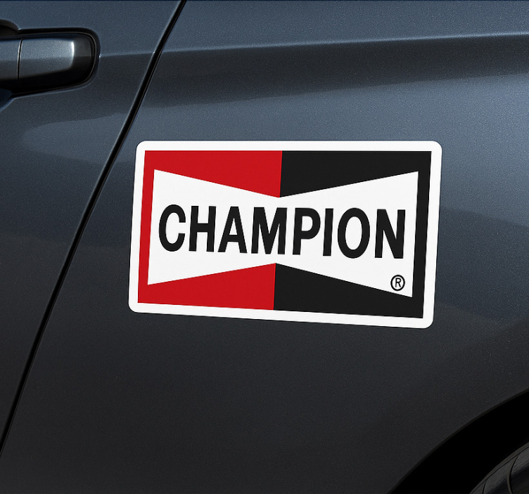Rood zwarte kampioen autosticker - TenStickers