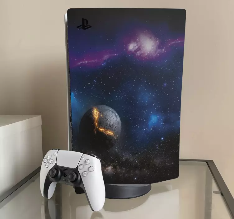 Ruimte design PS5 sticker - TenStickers