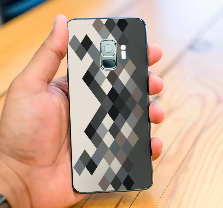 Ruitpatroon samsung sticker - TenStickers