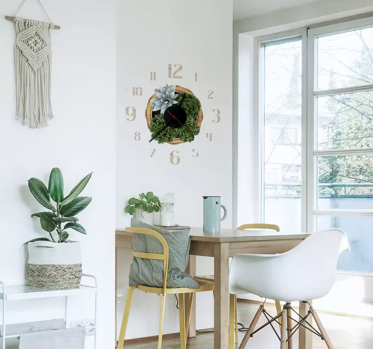 Rustieke klok met tuin uitstraling - TenStickers