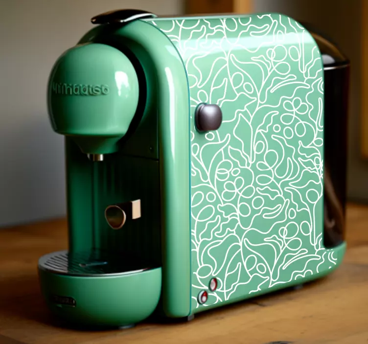 Samenvatting Koffieplant Decoratie sticker huishoudelijke apparat - TenStickers