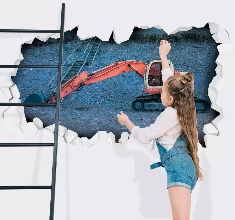 Graafmachinebouw Decoratie sticker visuele effecten - TenStickers