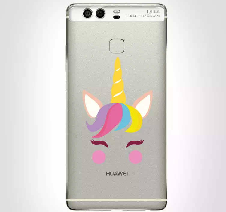 Schattige eenhoorn huawei sticker - TenStickers