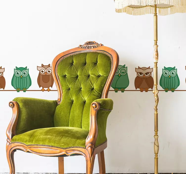 Sierrand sticker uilen kleuren - TenStickers