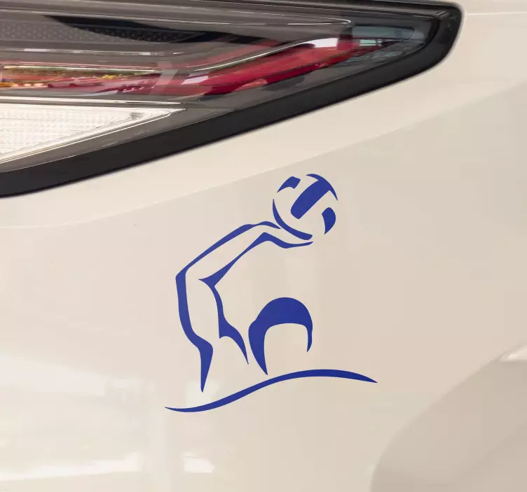 Silouet waterpolo speler sticker - TenStickers