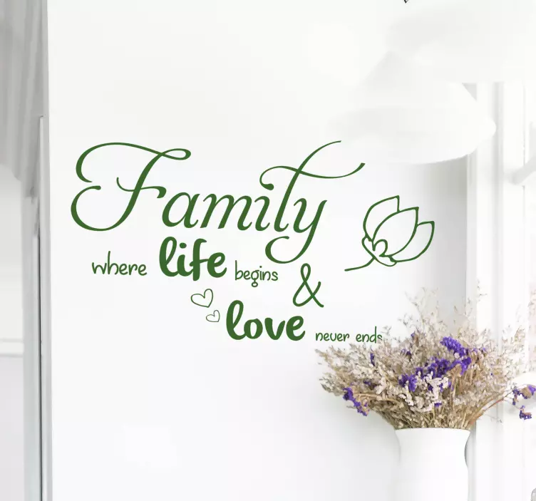 Muursticker woonkamer family & love - TenStickers