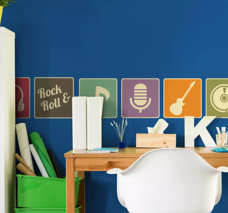 Slaapkamer sticker jaren 80 - TenStickers