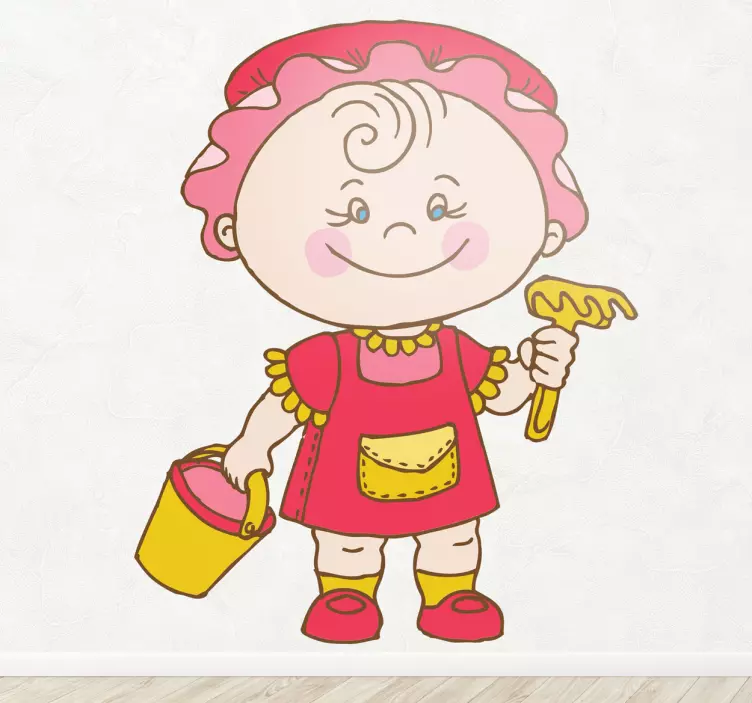 Speelse kinderschilder muursticker kinderkamer - TenStickers