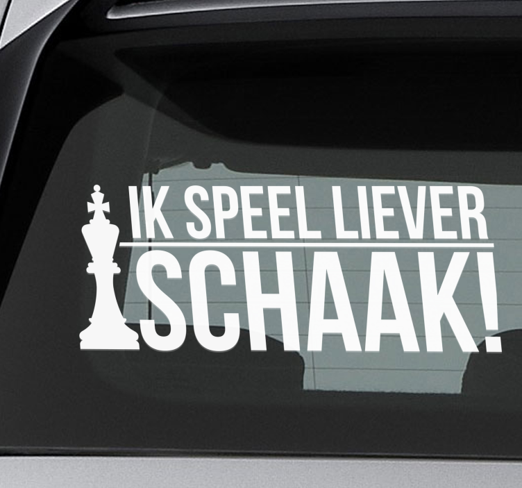 Spelen schaken bestickering auto - TenStickers