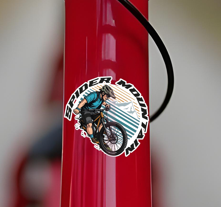 Spinnenberg fiets sticker - TenStickers