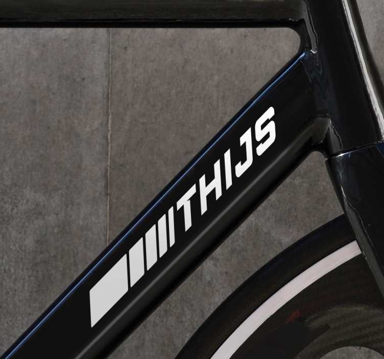 Sportieve stijl Fiets stickers met naam - TenStickers