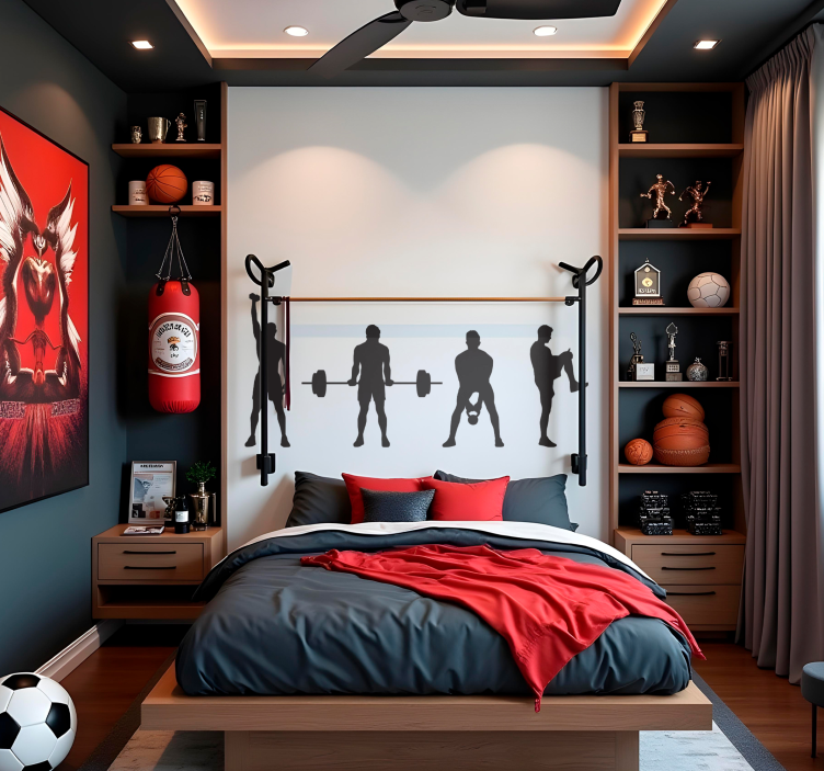 Sterke mannen fitness sport sticker - TenStickers