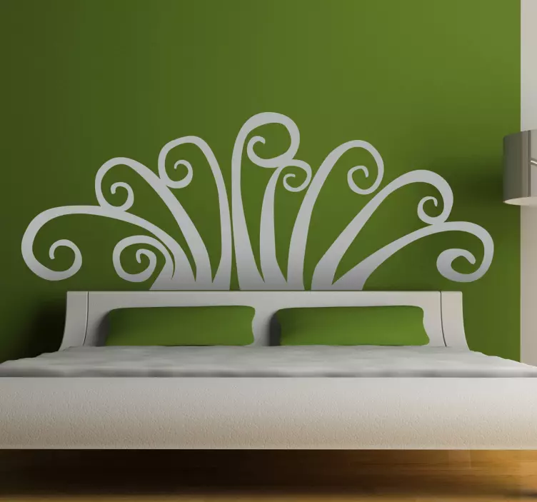 Sticker abstract hoofdeinde bed - TenStickers