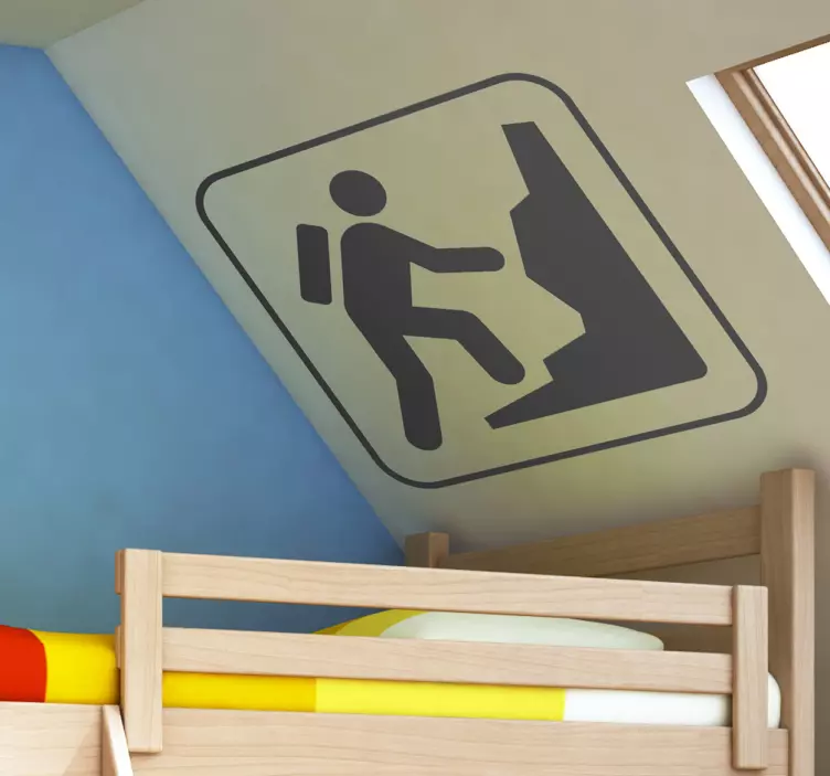 Sticker afbeelding bergbeklimmer escalada - TenStickers