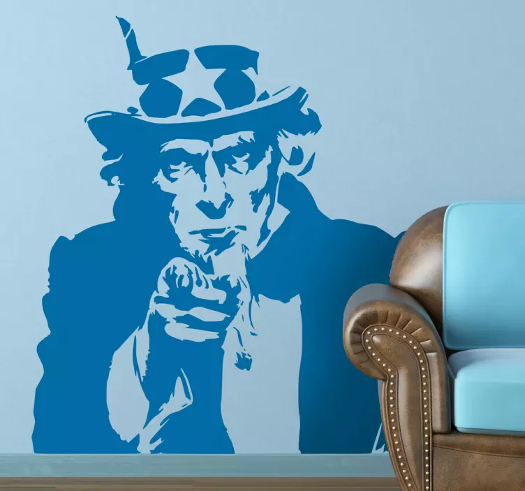 Sticker Amerika Uncle Sam - TenStickers
