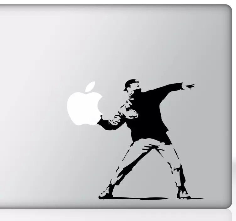 Sticker Apple Banksy Revolutie - TenStickers