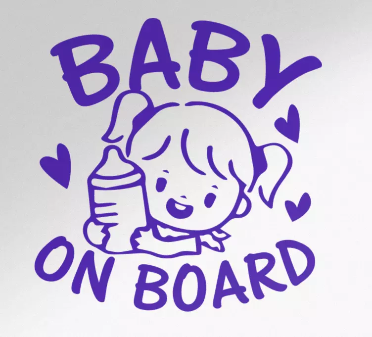 Sticker baby aan board schattige baby waarschuwing - TenStickers