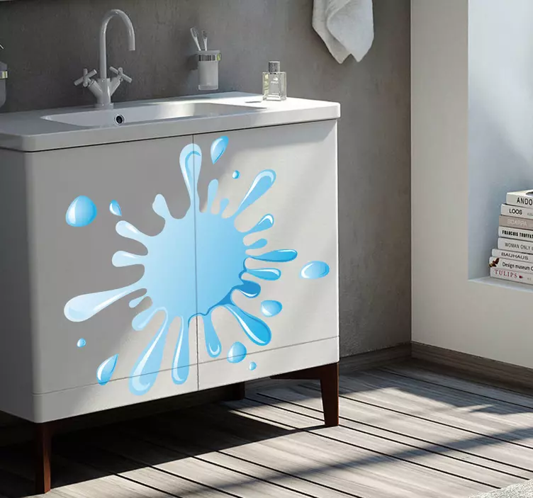 Sticker badkamer decoratie water - TenStickers