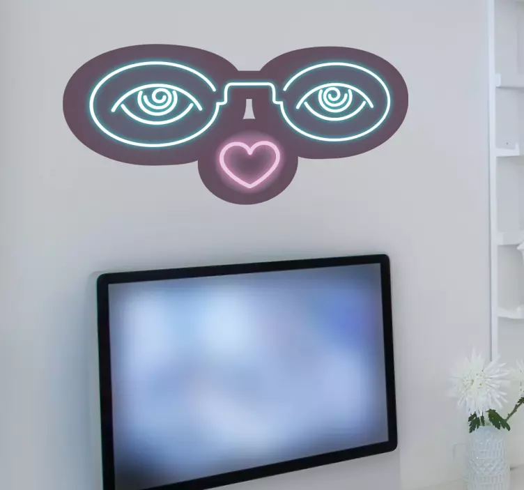 Sticker bril neon - TenStickers