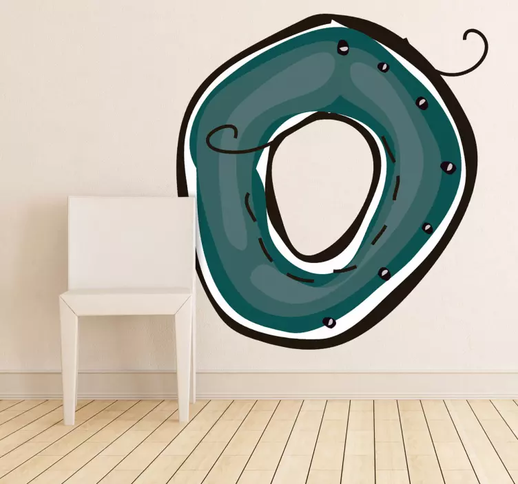 Sticker cijfer nul - TenStickers