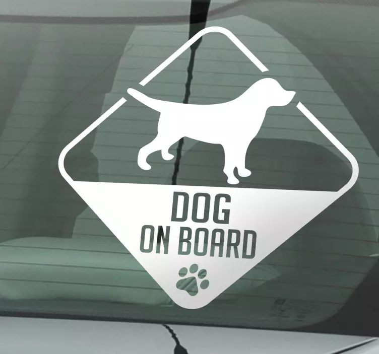 Autosticker dog on board - TenStickers
