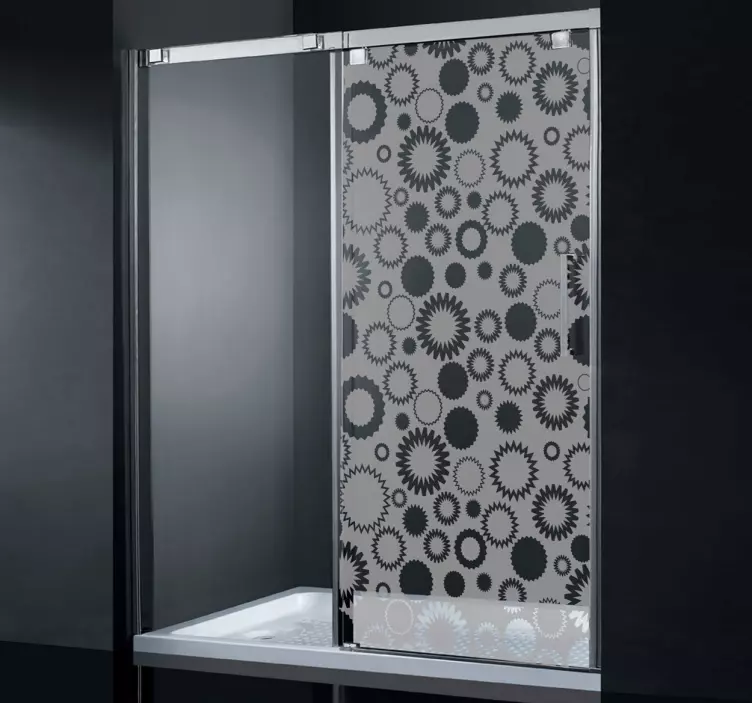 Sticker douchedeur bloemen - TenStickers