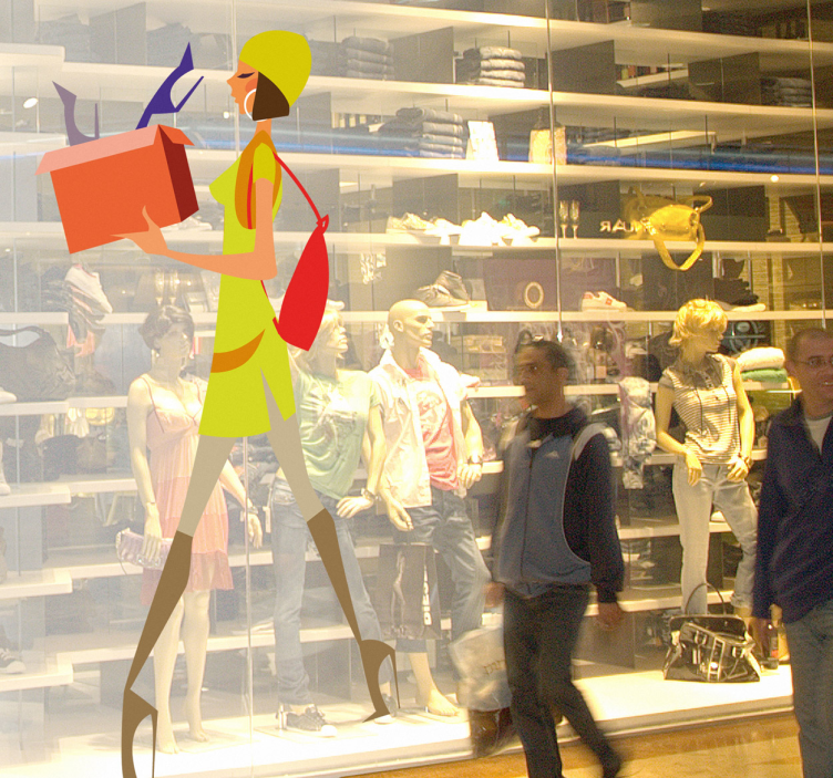 Sticker elegante vrouw schoenen - TenStickers