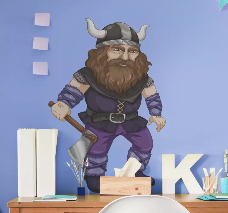 Sticker figuren viking krijger figurine - TenStickers