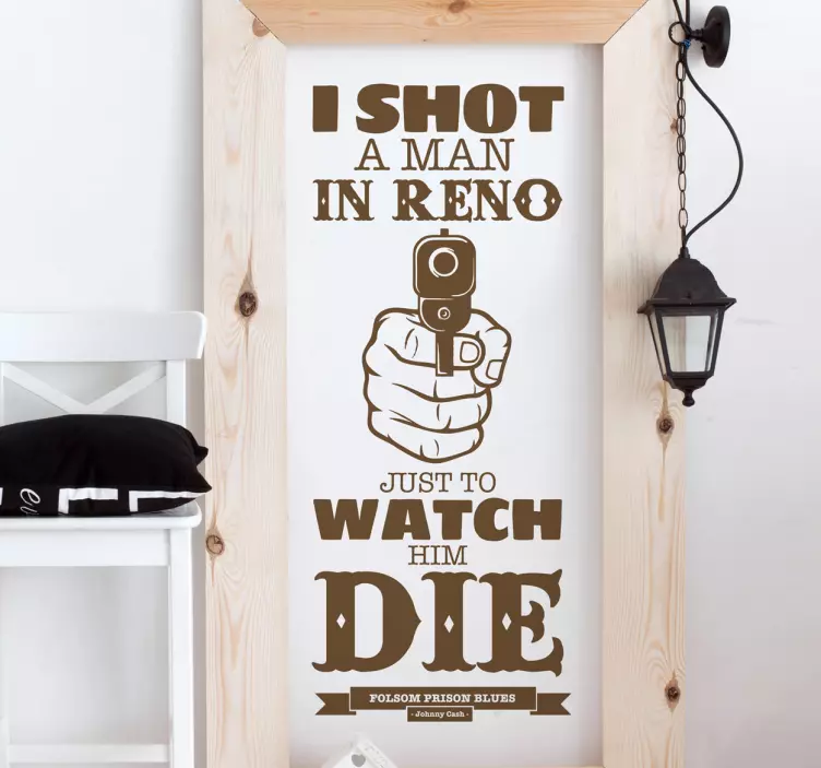 Sticker folsom prison Johnny Cash - TenStickers