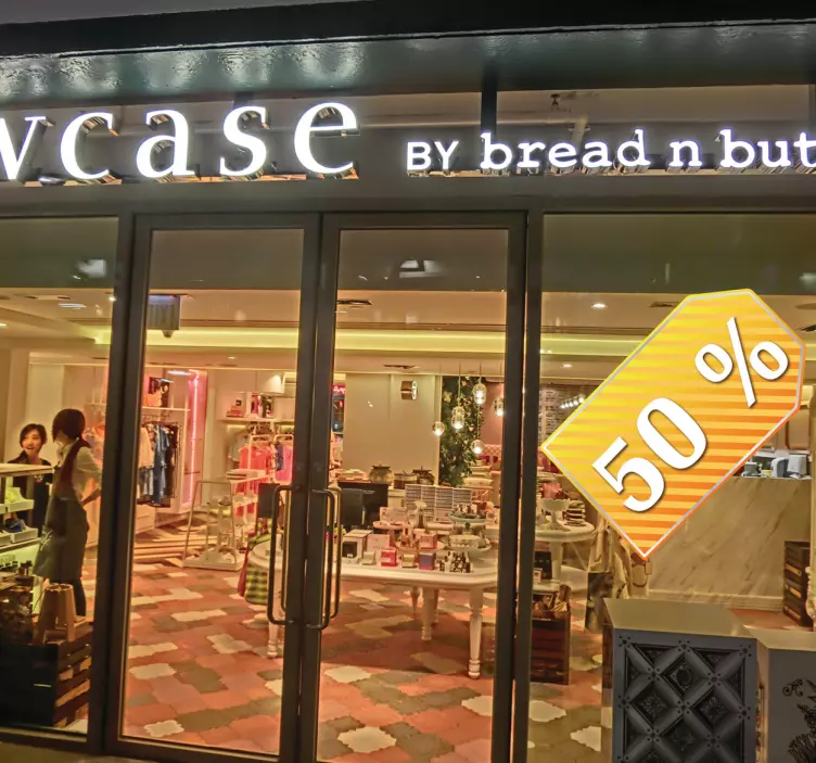 Sticker goud etiket winkel promotie - TenStickers