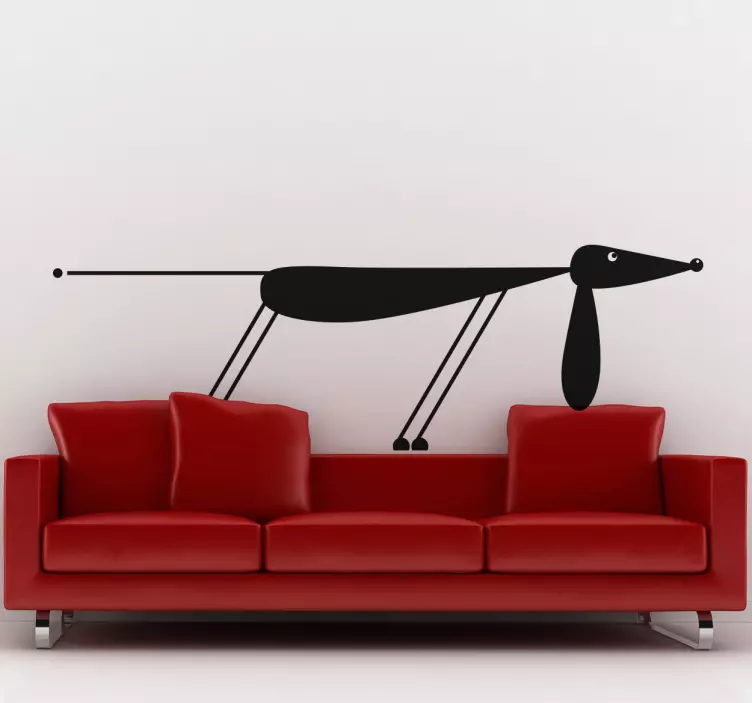 Sticker hond teckel - TenStickers