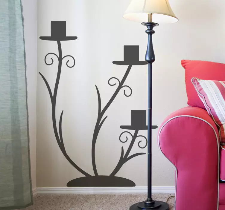 Sticker houder kaarsen - TenStickers