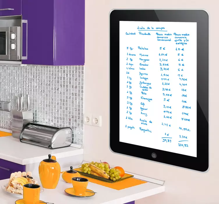 Muursticker Ipad Whiteboard - TenStickers