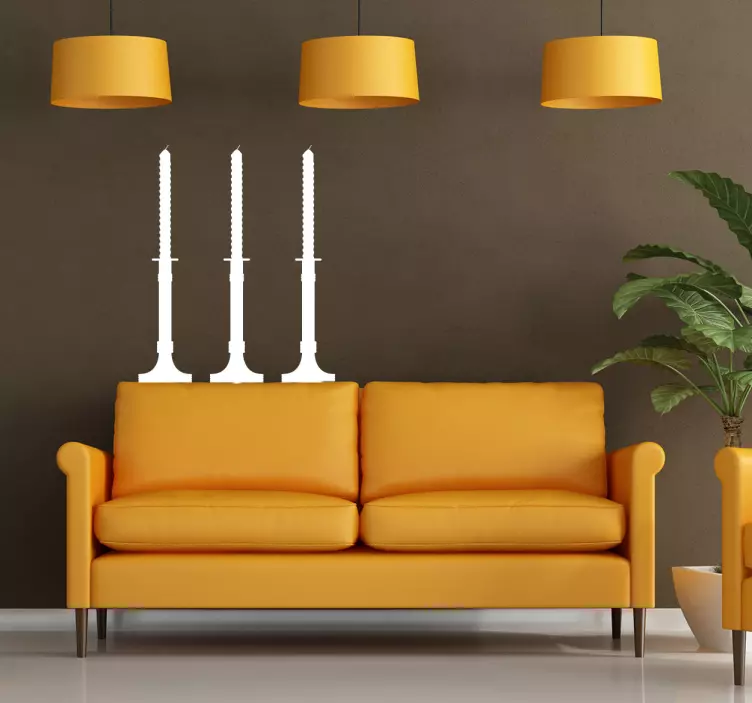 Sticker kaarsen hoog - TenStickers