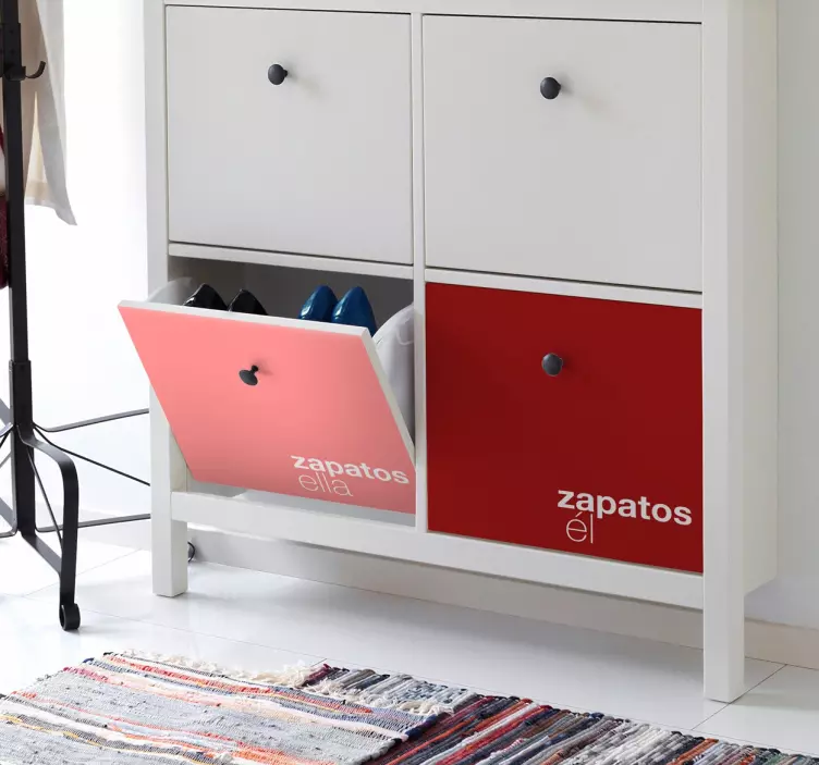 Meubel sticker laden aanpasbare namen - TenStickers