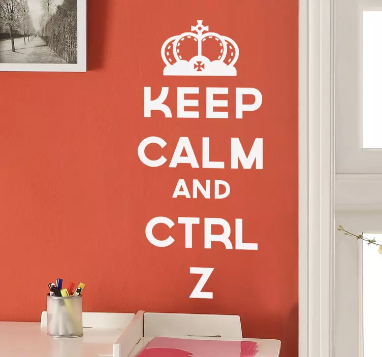 Sticker Keep calm ctrl z - TenStickers