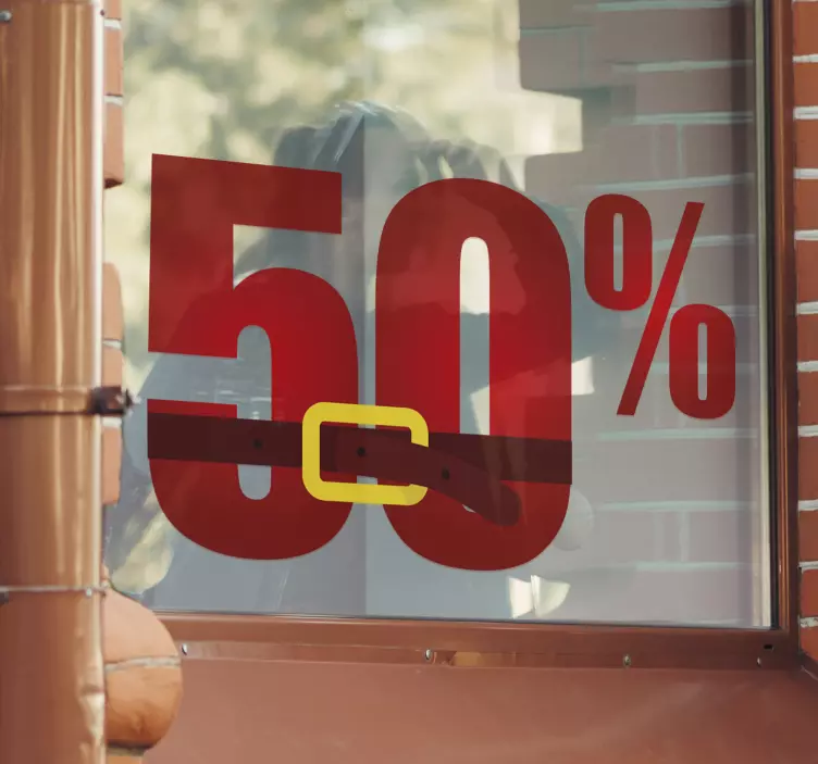 Kerst raamsticker kerstman promoties - TenStickers