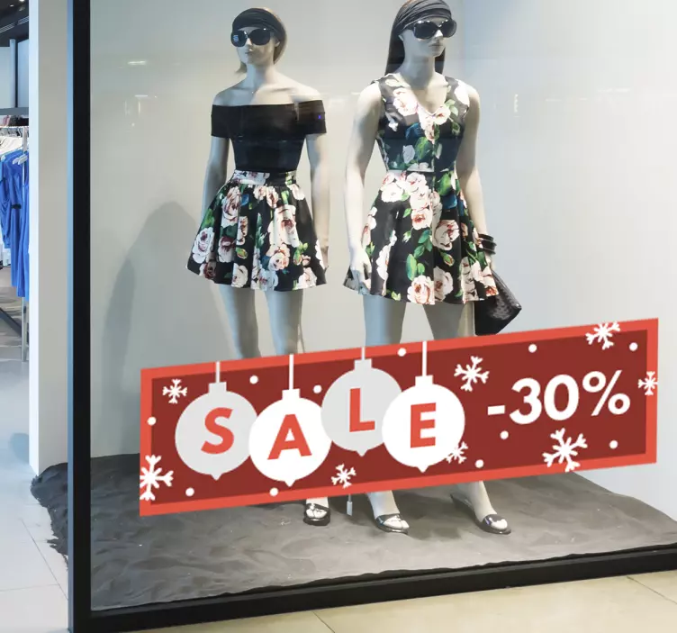 Kerst raamsticker promotie - TenStickers