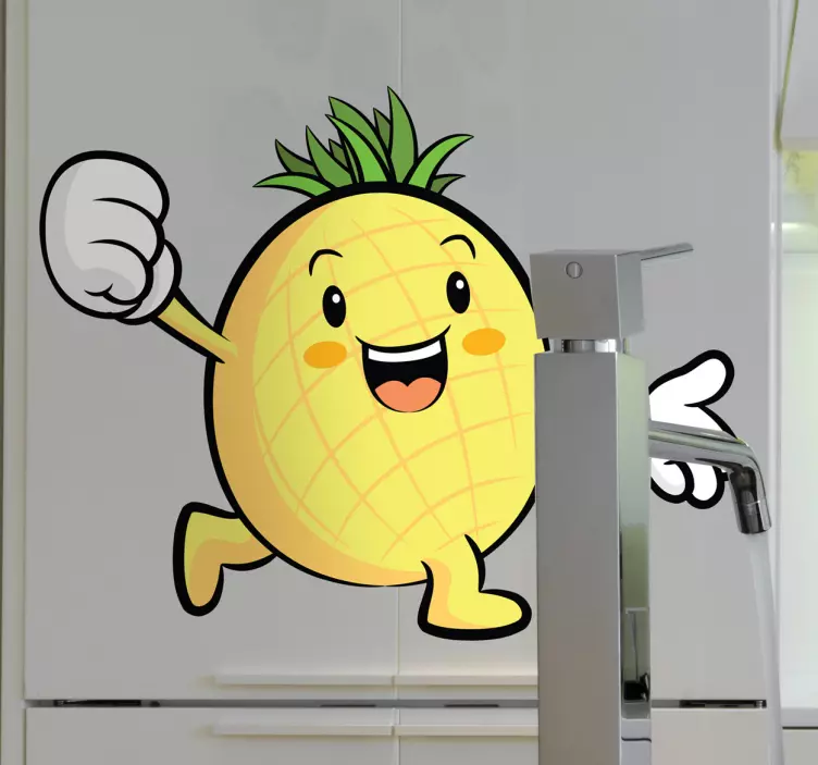 Sticker kind figuur ananas - TenStickers