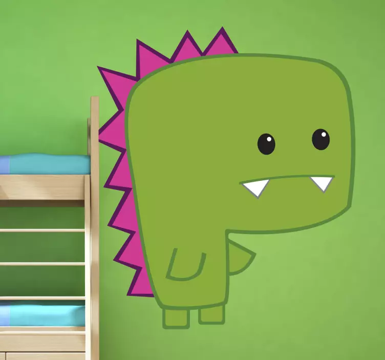 Sticker kinderkamer minisaurus groen - TenStickers