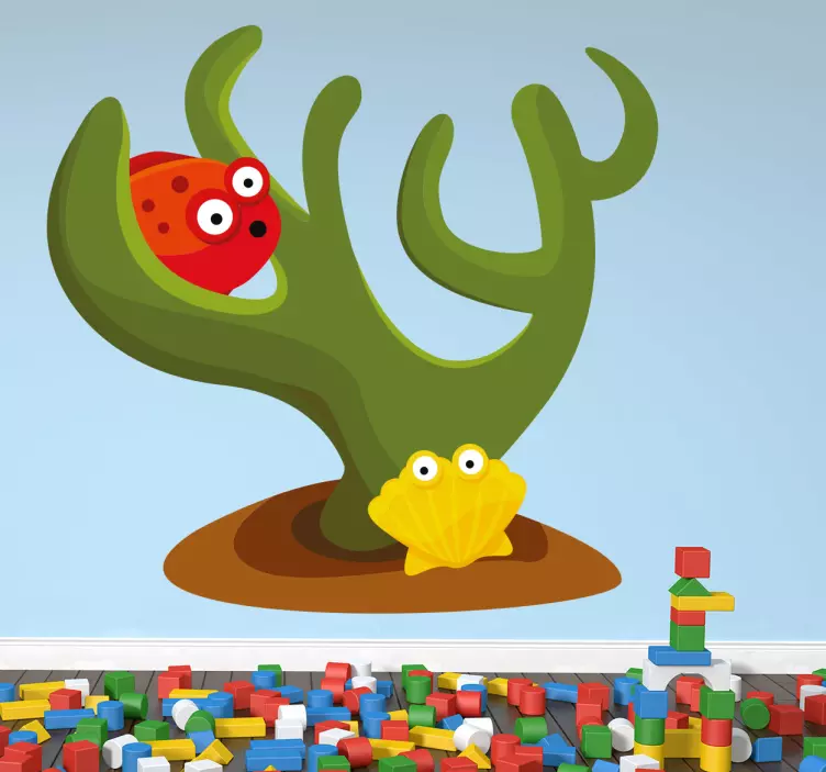 sticker kinderkamer zee vissen koraal - TenStickers